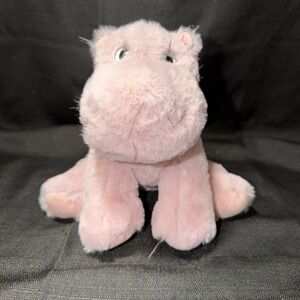 The Bear Factory PINK HIPPOPOTAMUS Plush 13" Back Opens Zipper Pouch Stuffed Toy
